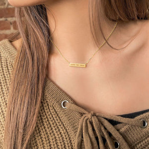 Engraved Bar Pendant: